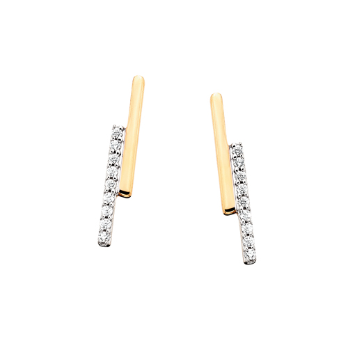 Featured image for “10k Double Line Diamond Earrings”