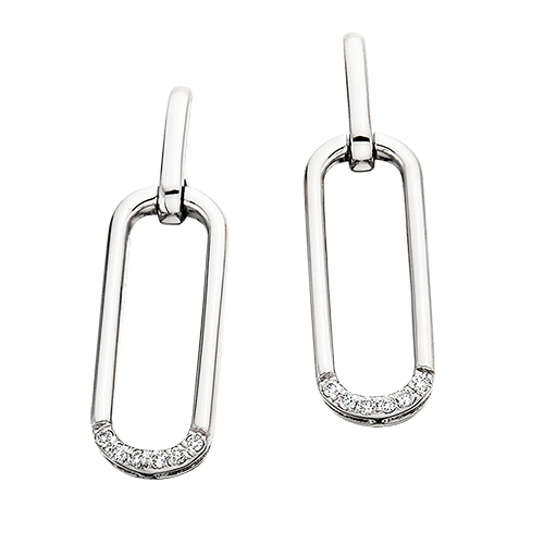 Featured image for “10k Diamond Paperlip Earrings”