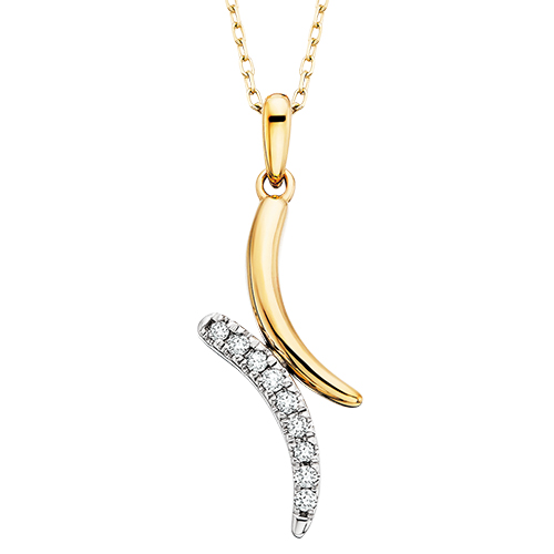 Featured image for “10K Two-Toned Diamond Pendant”