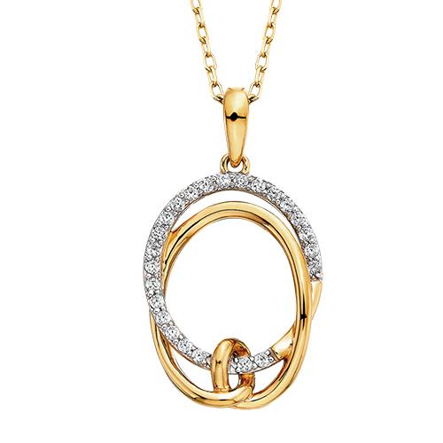 Featured image for “10k Diamond Oval Pendant”