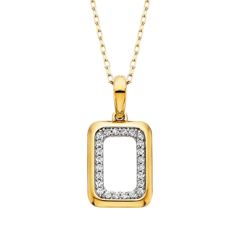 Featured image for “14k Diamond Rectangle Pendant”