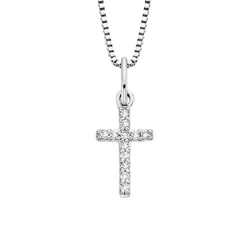 Featured image for “Sterling Silver Diamond Cross”