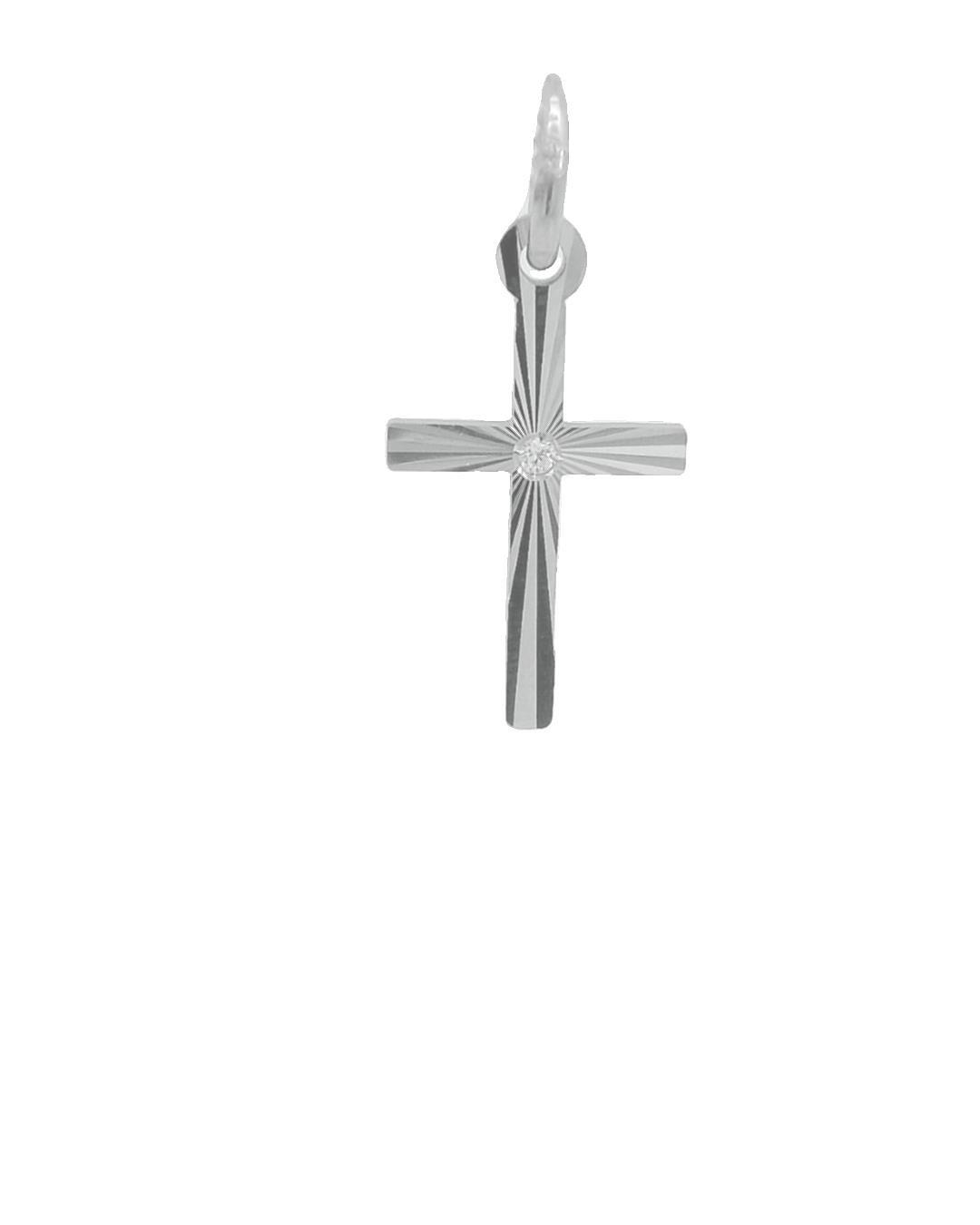 Featured image for “Sterling Silver Textured Cross Pendant”