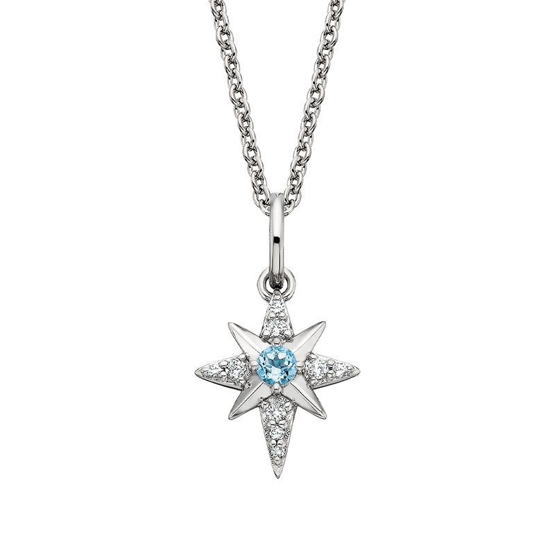 Featured image for “Sterling Slilver Blue Topaz Northern Star Necklace”