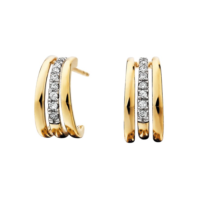 Featured image for “10k Triple Bar Diamond Earrings”