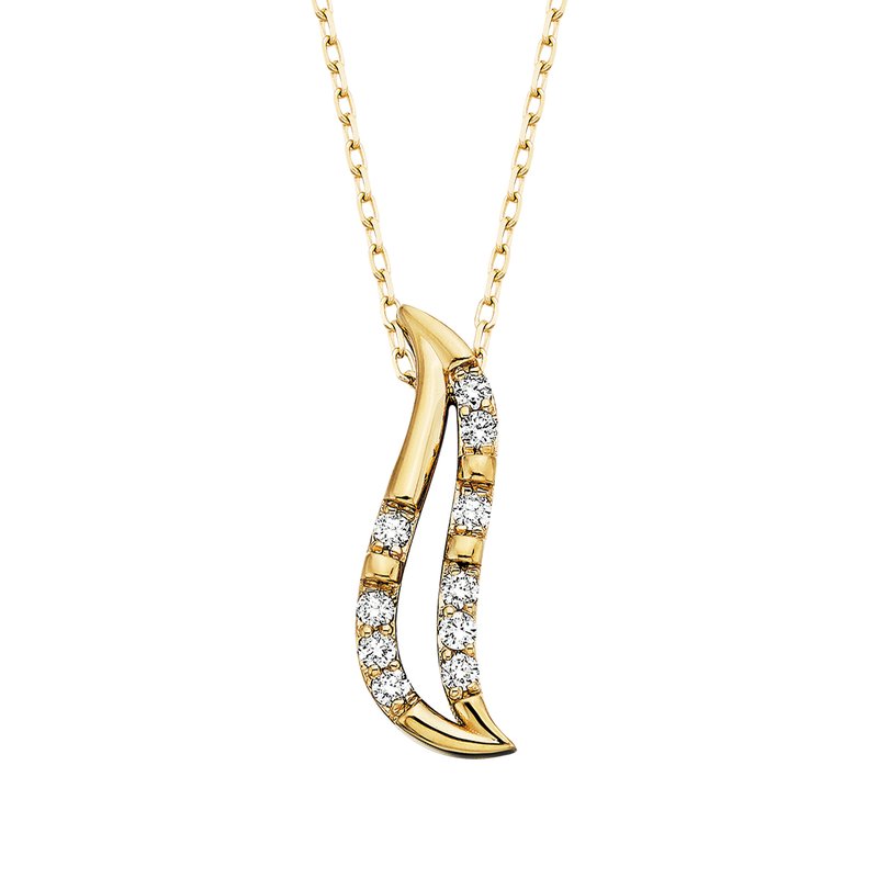 Featured image for “14k  Diamond Leaf Pendant”
