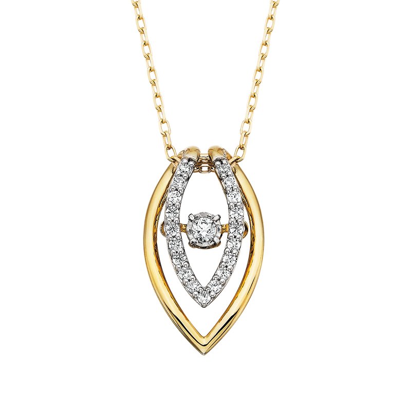 Featured image for “10k Dancing Diamond Pendant”