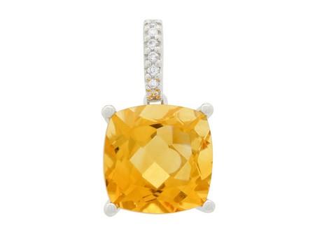 Featured image for “14k Citrine and Diamond Pend”
