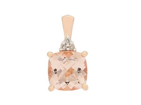 Featured image for “14k Rose Gold Morganite and Diamond Pendant”