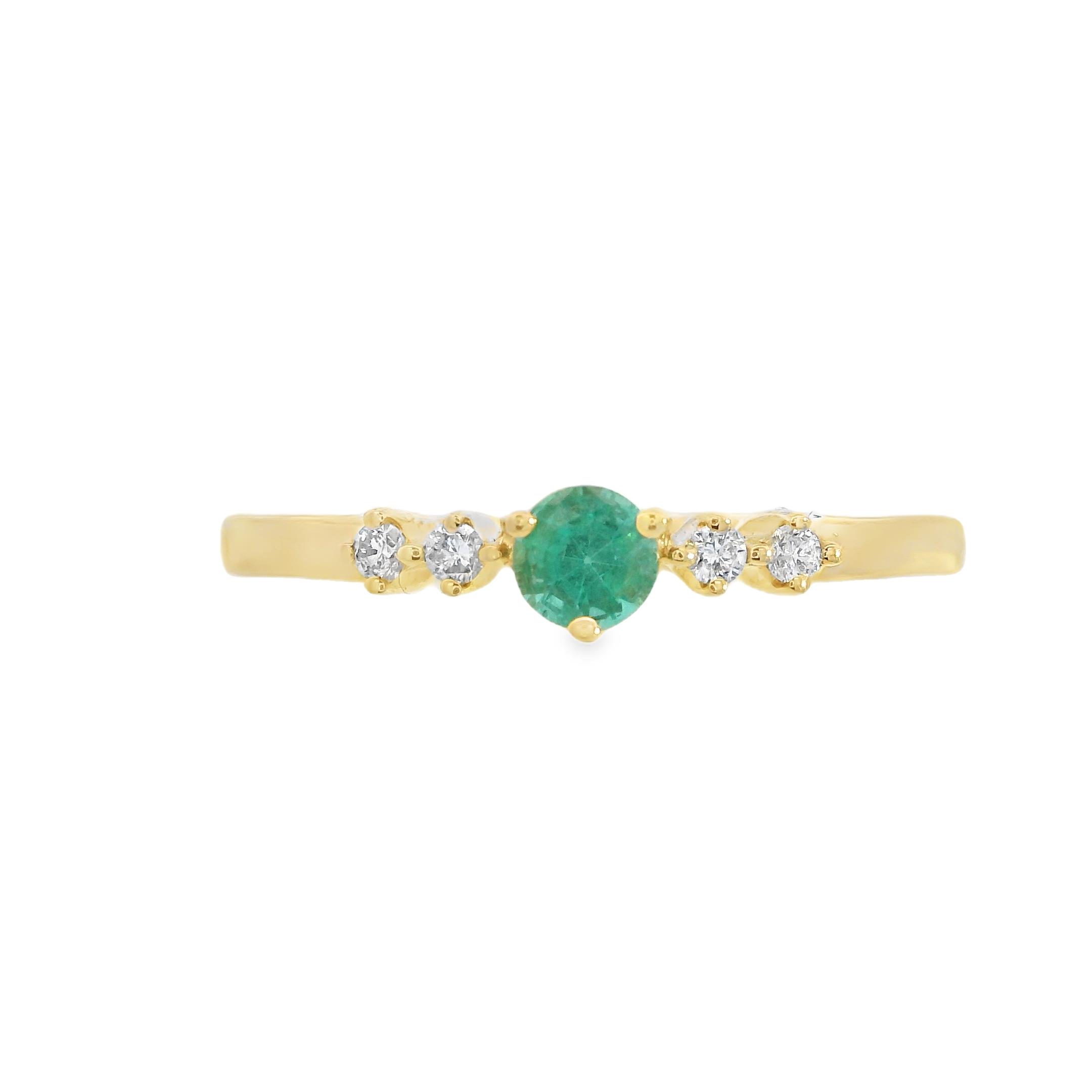 Featured image for “14k Yellow Gold Emerald Ring”