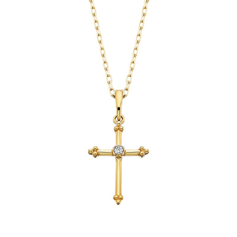 Featured image for “10k Diamond Beaded Cross”