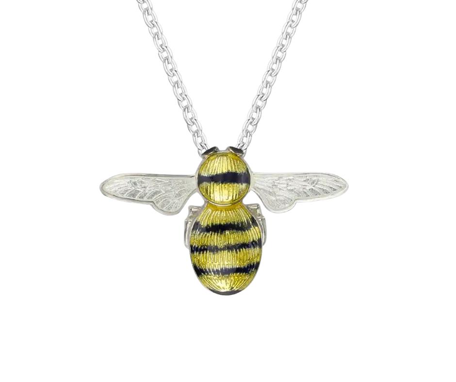 Featured image for “Sterling Silver Enamel Bee Pendant”