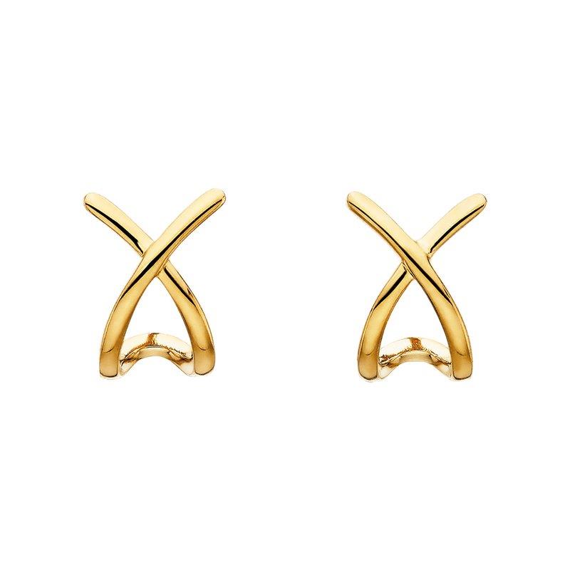 Featured image for “Vermeil Criss-Cross Earrings”