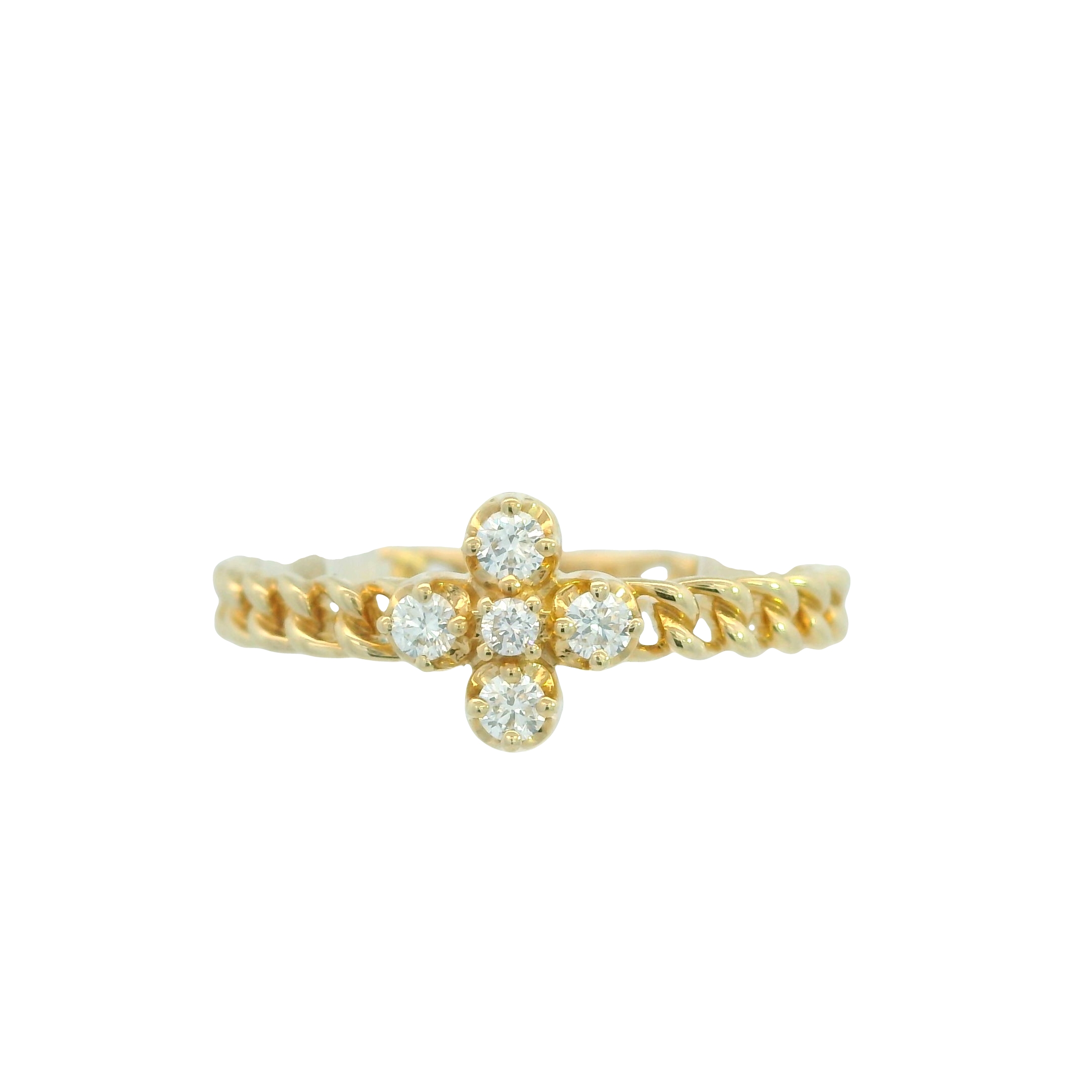 Featured image for “14k Diamond Clover Link Ring”