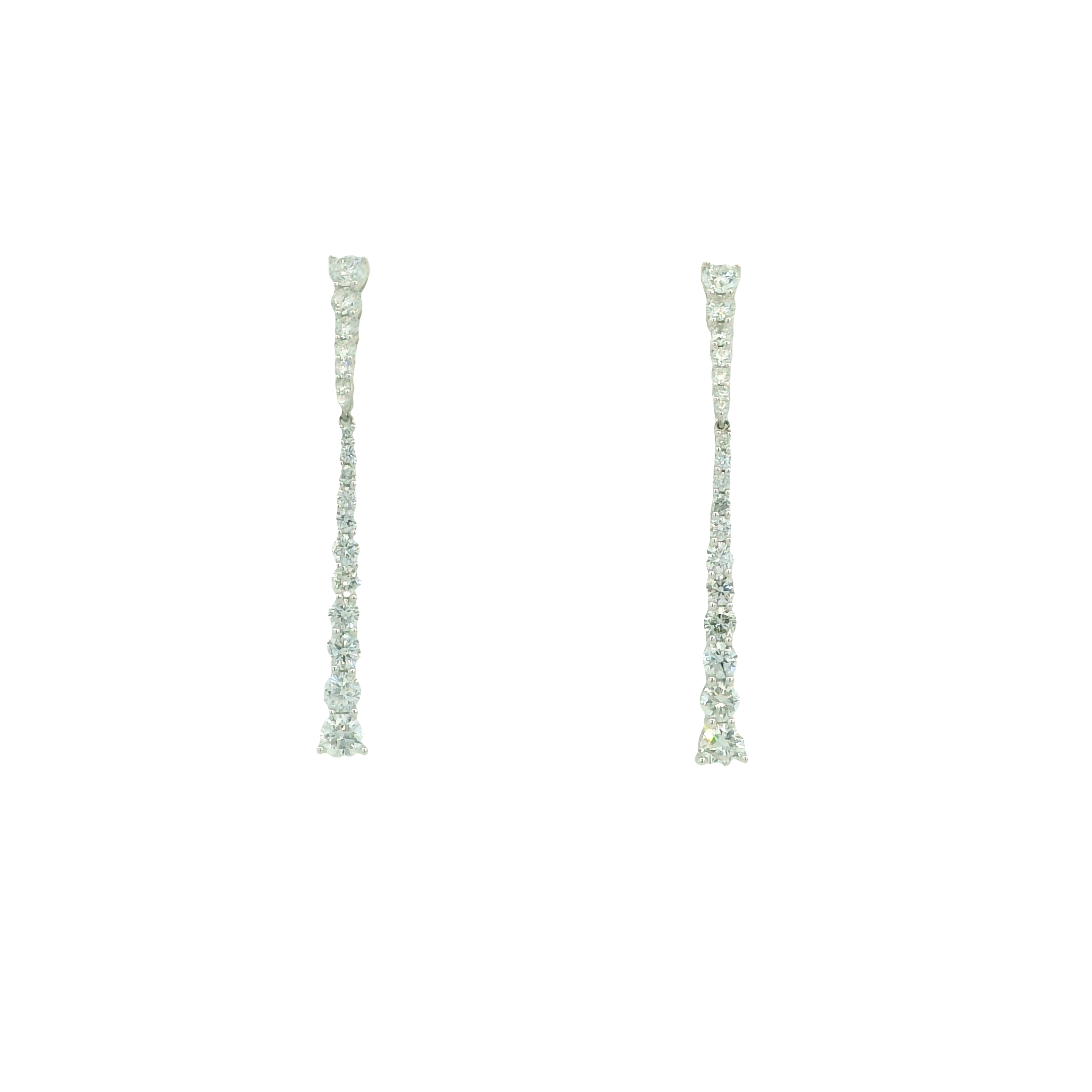 14k Graduating Diamond Earrings