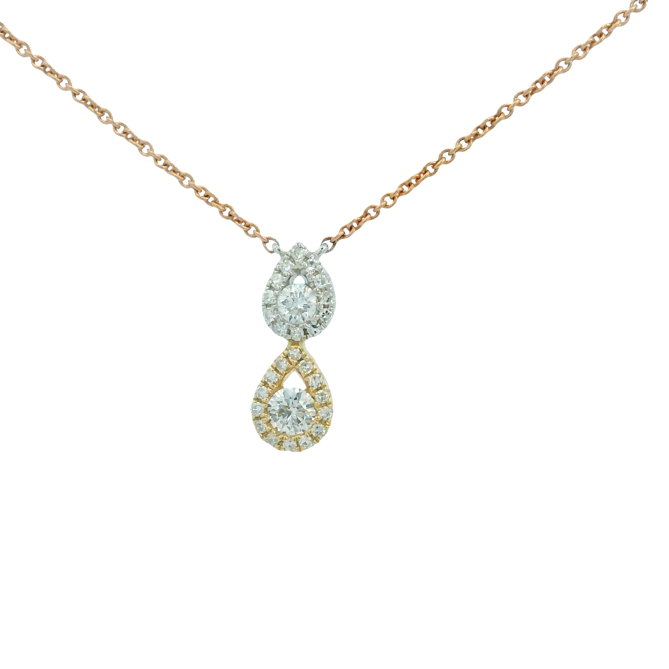 Featured image for “14k Tri-Color Diamond Pendant”