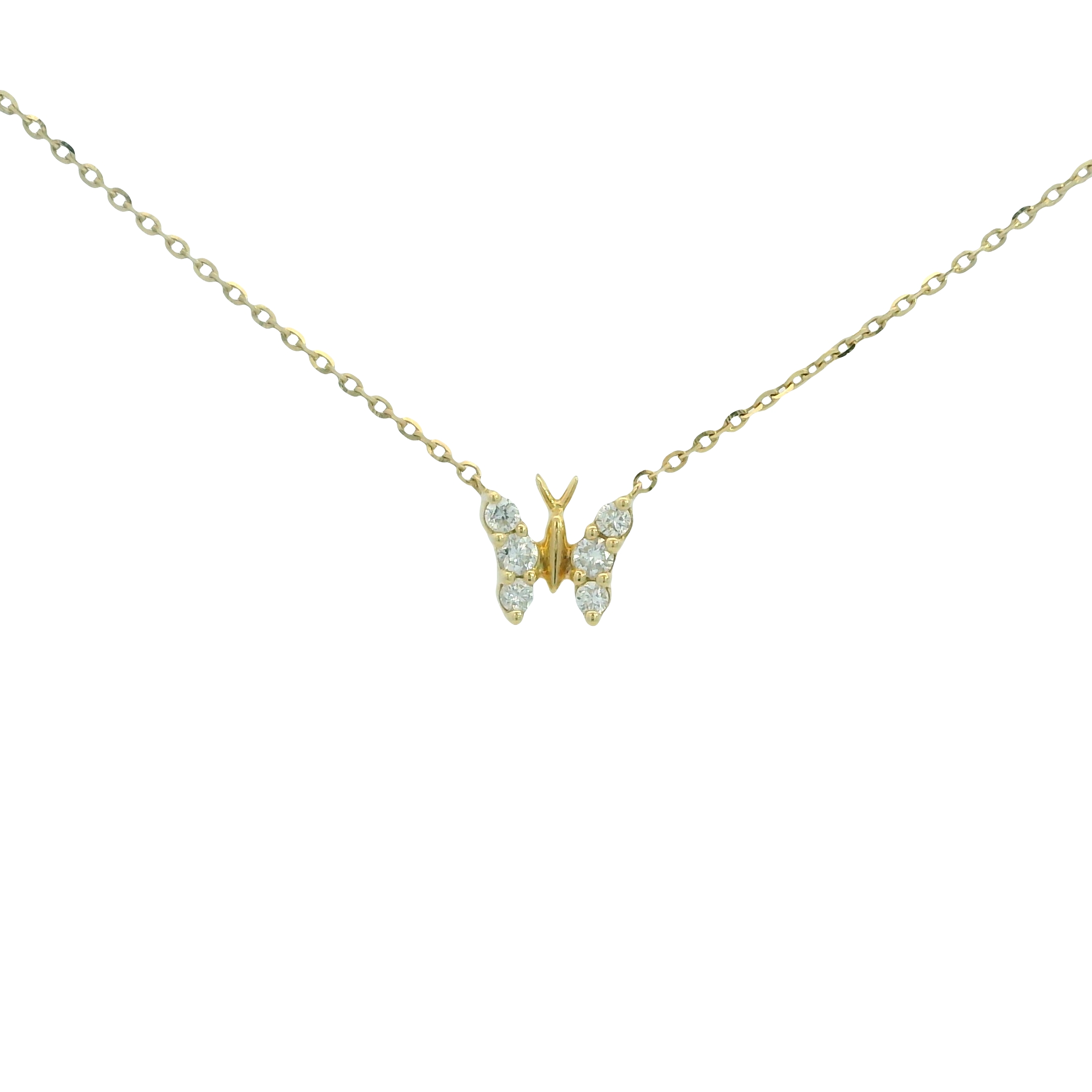 Featured image for “14k Diamond Butterfly Pendant”