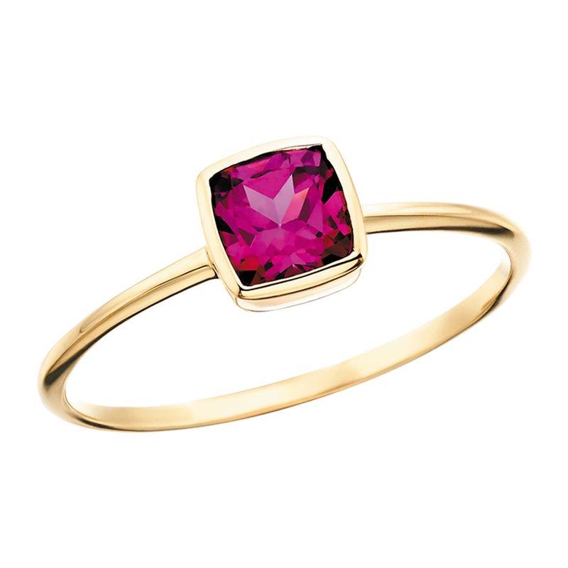 10k Rhodalite Garnet Bezel Ring