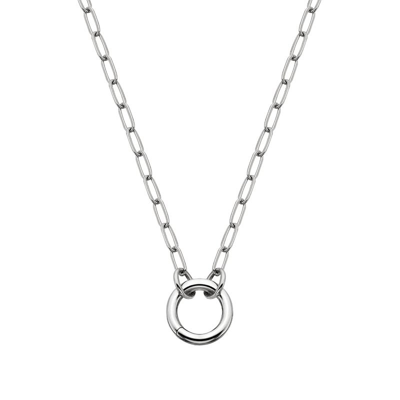 Sterling Silver Round Charm Holder