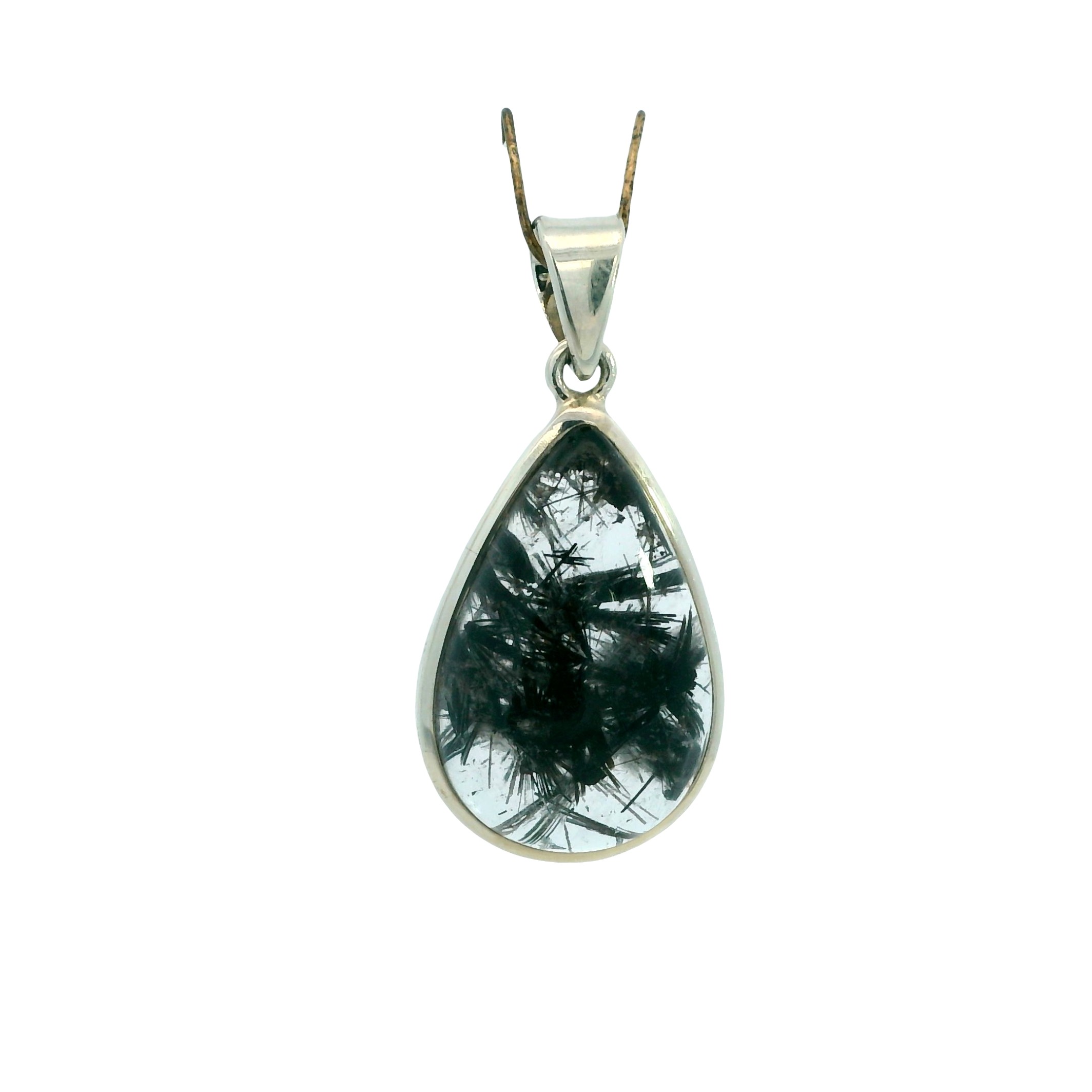 Featured image for “Sterling Silver Tourmelated Quartz Pendant”