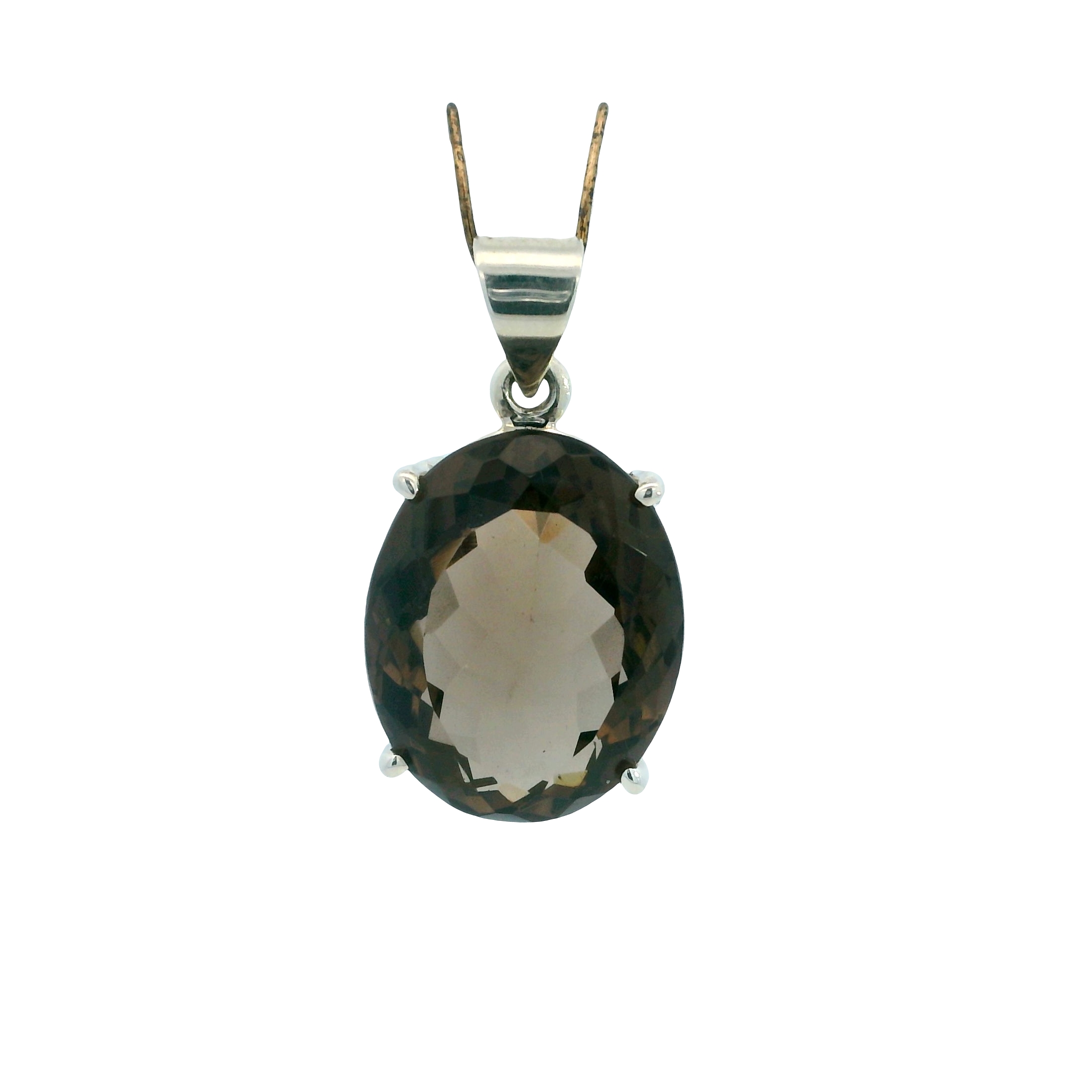 Featured image for “Sterling Silver Smoky Quartz Pendant”