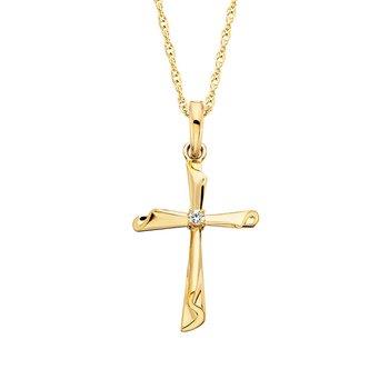Vermiel White Sapphire Cross Pendant