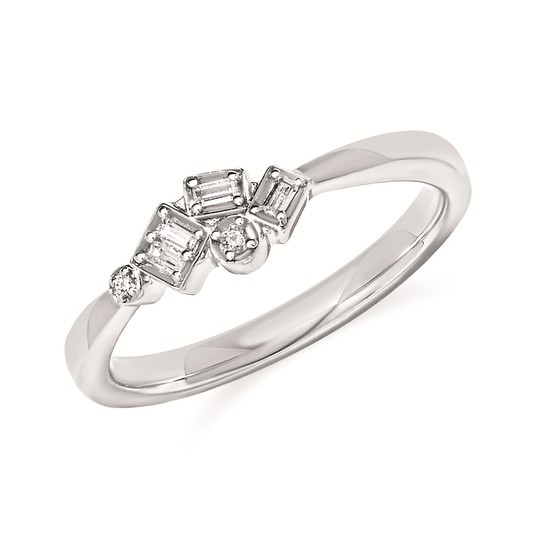 Featured image for “Sterling Silver Diamond Cluster Ring”