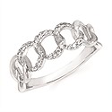 Featured image for “Sterilng Silver Diamond Link Ring”