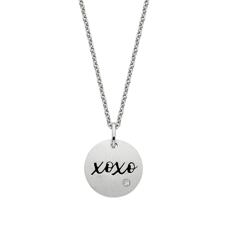Featured image for “Sterling Silver and White Topaz "XOXO" Pendant”