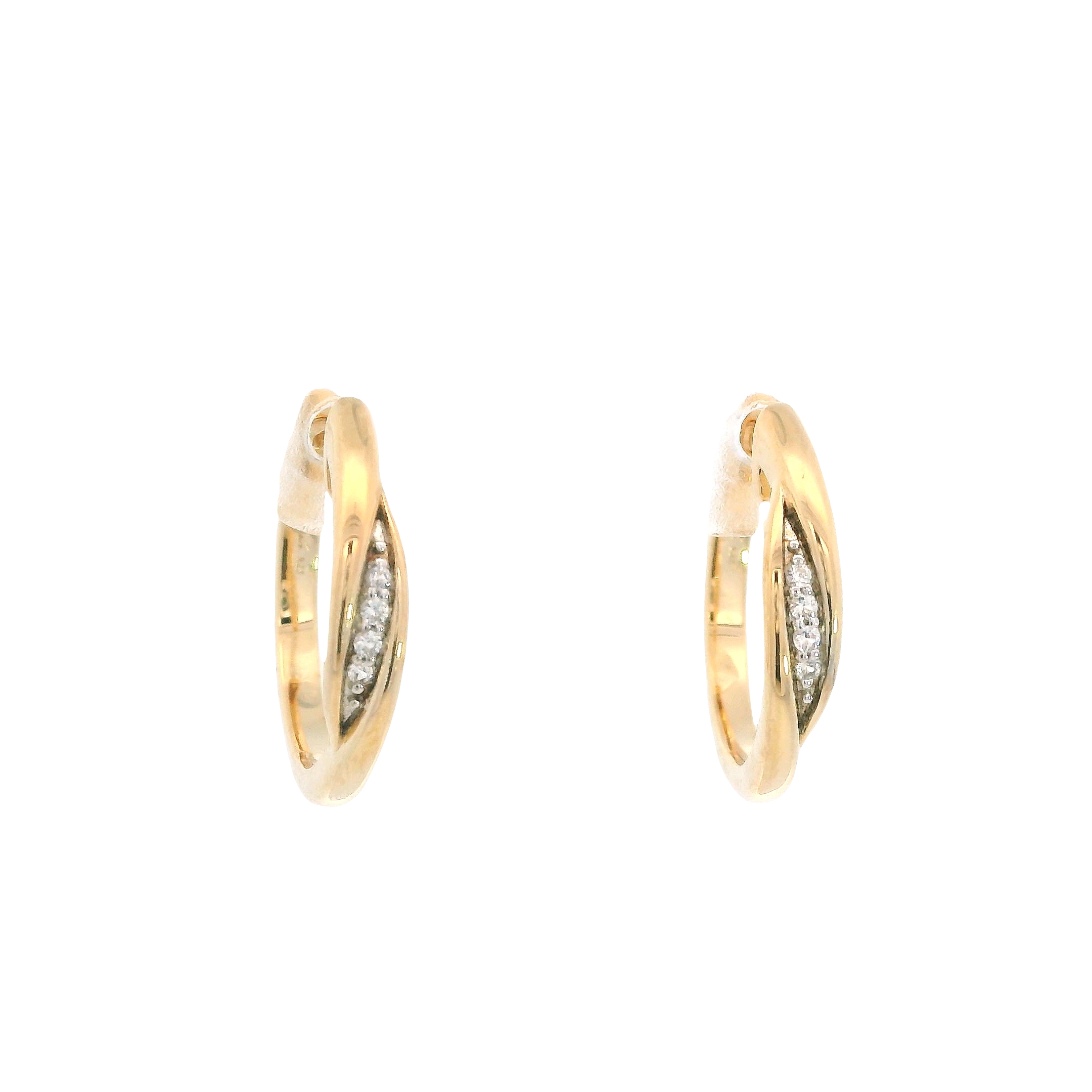 Vermeil and White Sapphire Hoops