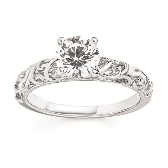 Featured image for “14k Semi Mount with Swirl Details”
