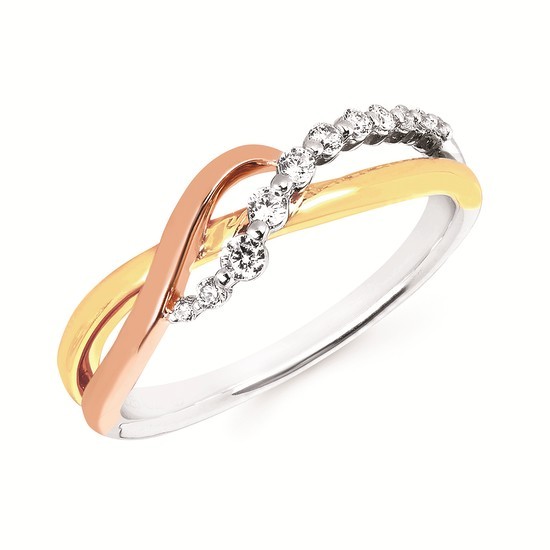 Featured image for “14k Tri-Tone Diamond Ring”