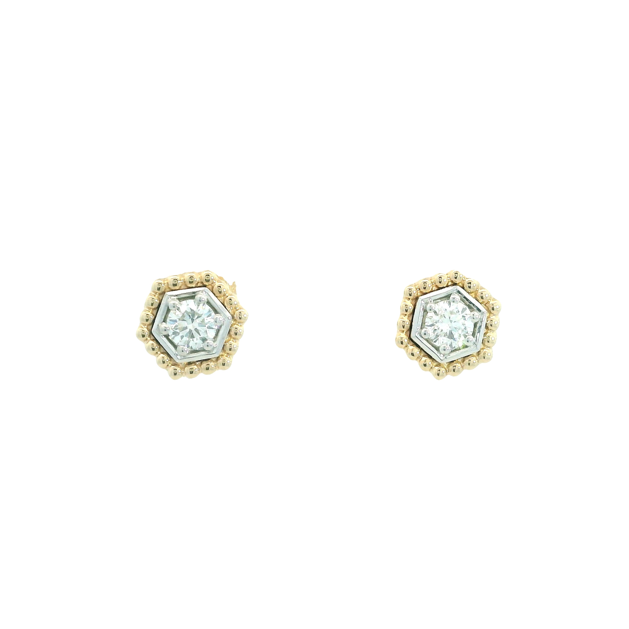 Featured image for “14k Diamond Honeycomb Studs”