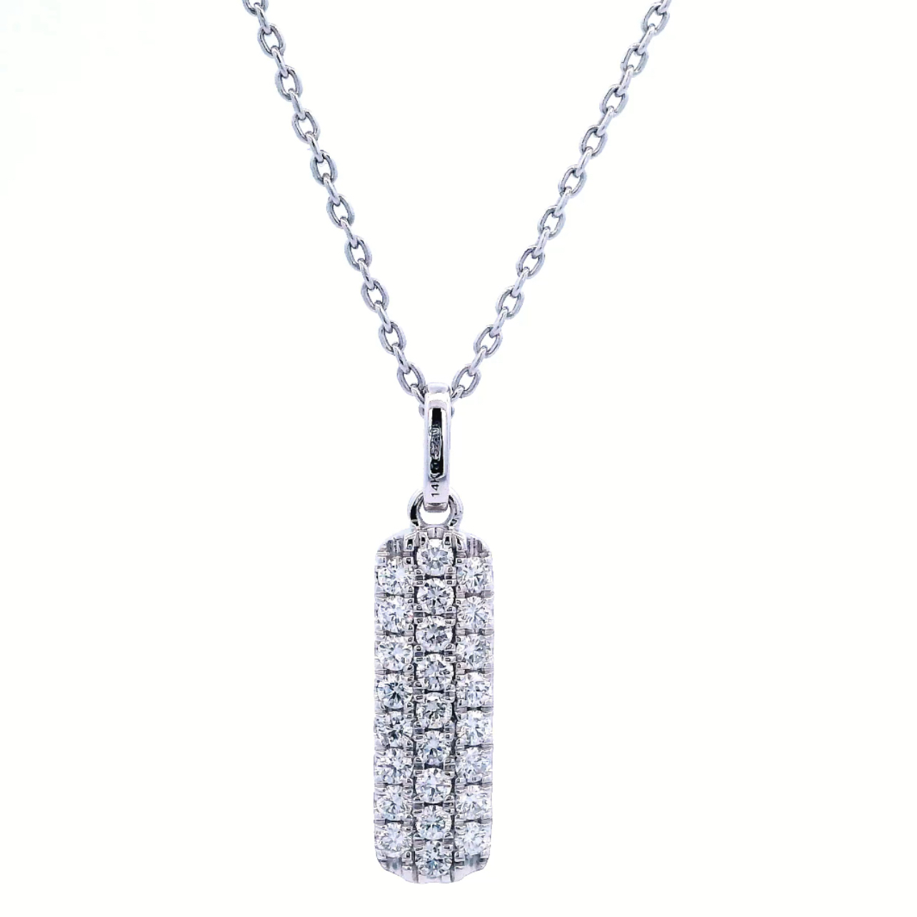 Featured image for “14k White Gold 25 Diamond Pendant”