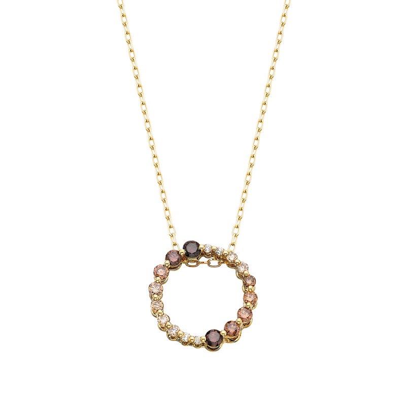 14k Brown Diamond Ombre Pendant