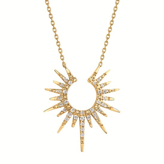 Featured image for “10k Diamond Sun Pendant”