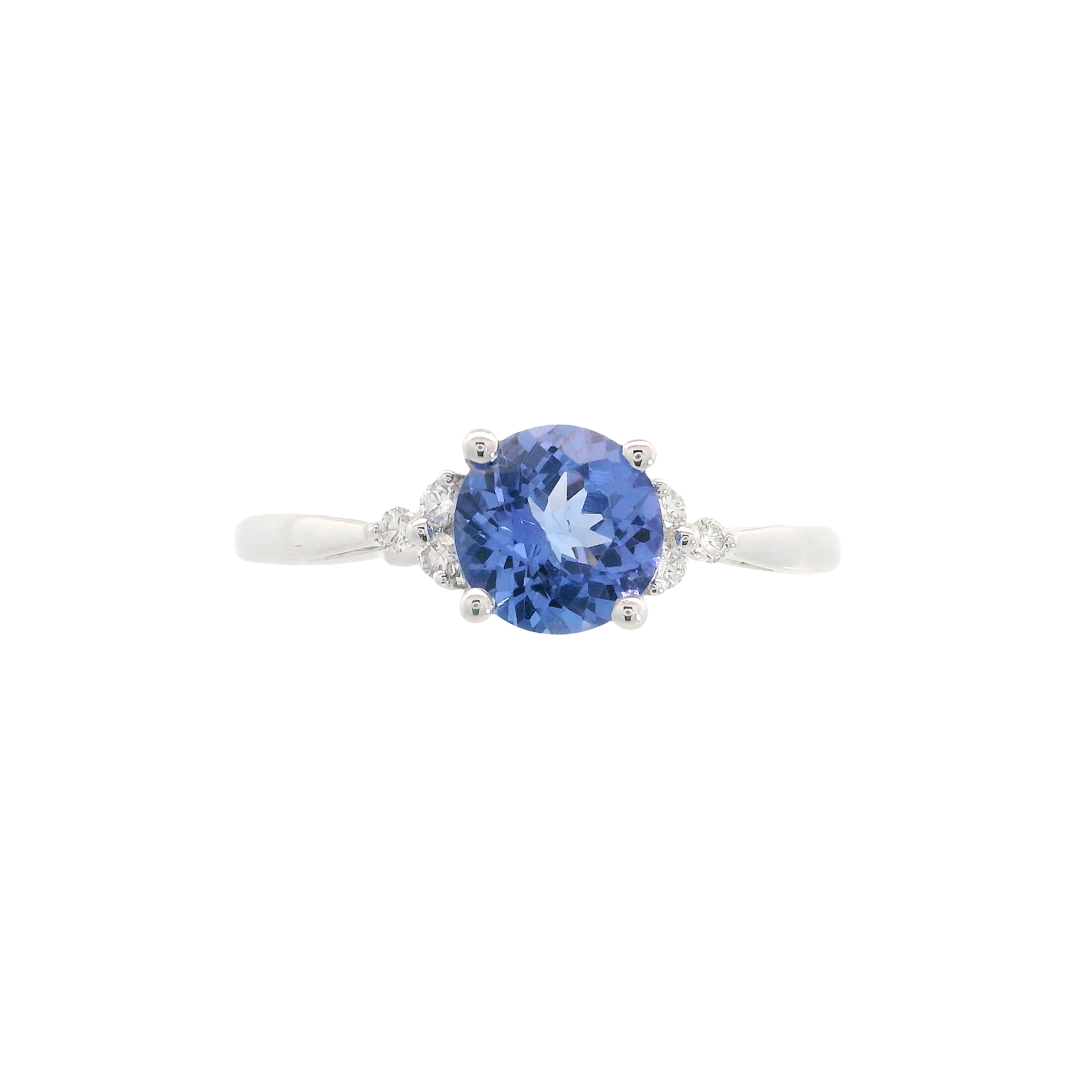 14k Tanzanite Ring with Diamond Accents