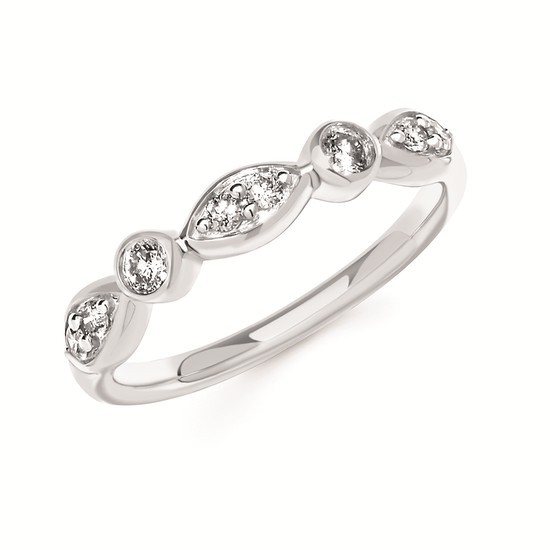 Featured image for “Sterling Silver Diamond Band”
