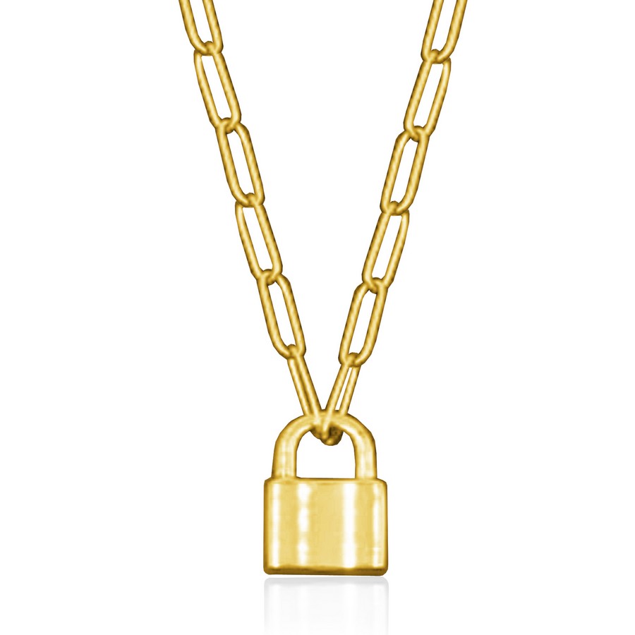 Featured image for “Ip-plated Stainless Steel Lock Pendant”