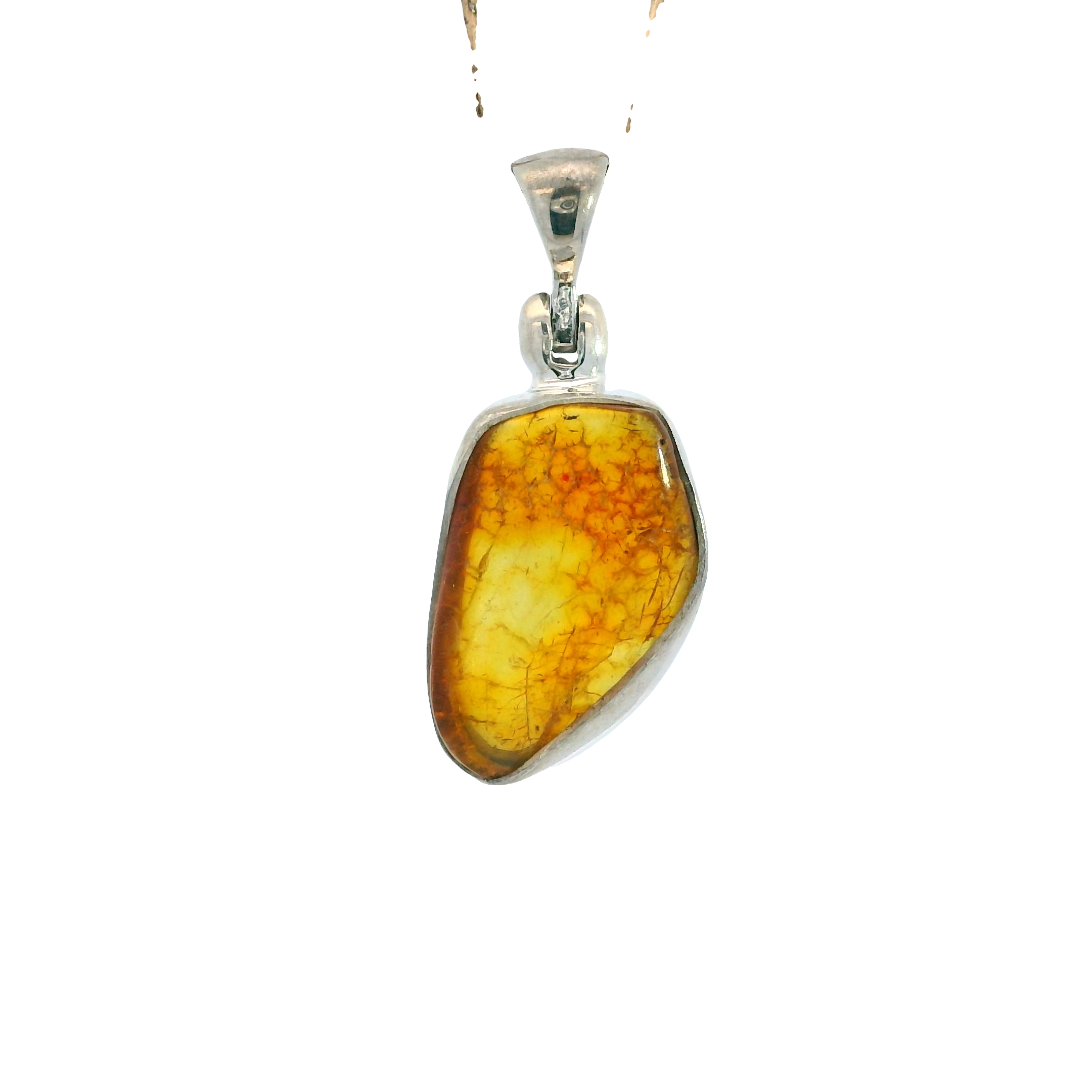 Sterling Silver Amber Pendant