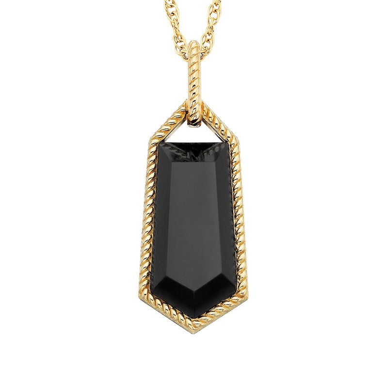 Featured image for “Vermeil Fancy Cut Black Onyx Pendant”