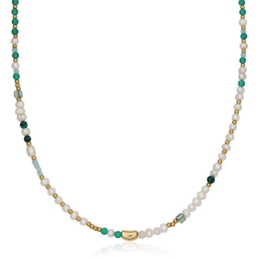 Featured image for “Stainless Steel Freshwater Pearl and Bead Necklace”