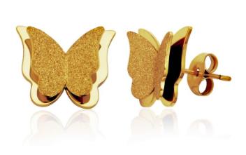 Featured image for “Stainless Steel IP Plated Butterfly Earrings”