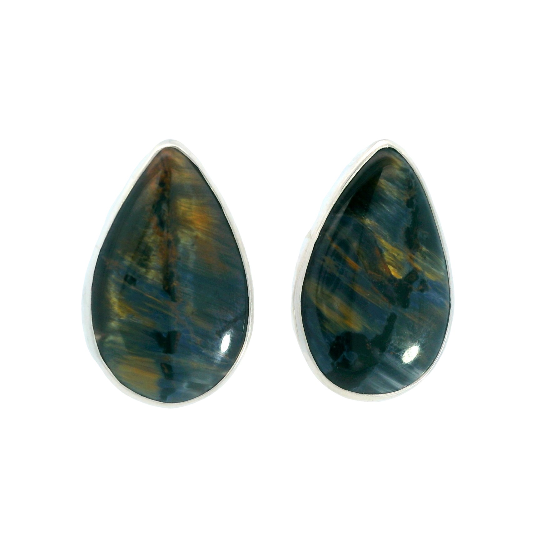 Sterling Silver Pietersite Earrings