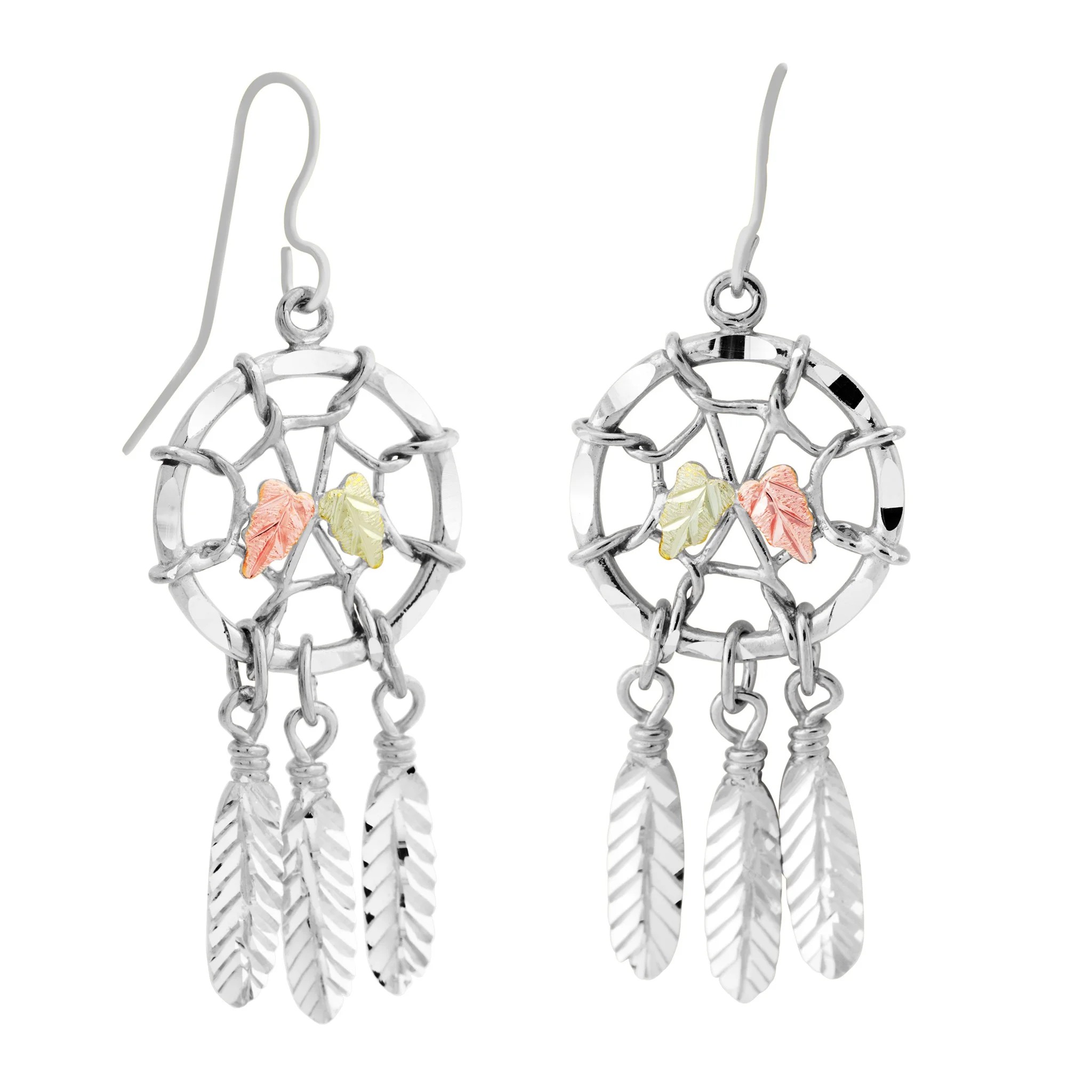 Featured image for “Sterling Silver Dreamcatcher Pendant with Black Hills Accents”