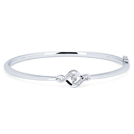 Featured image for “Sterling Silver Shimmering Diamond Bracelet”