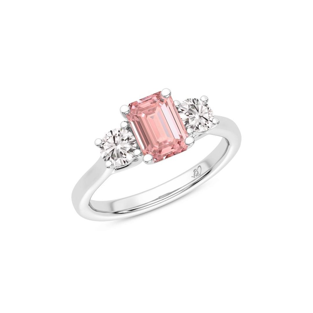Lab-Grown Pink Diamond Engagement Ring