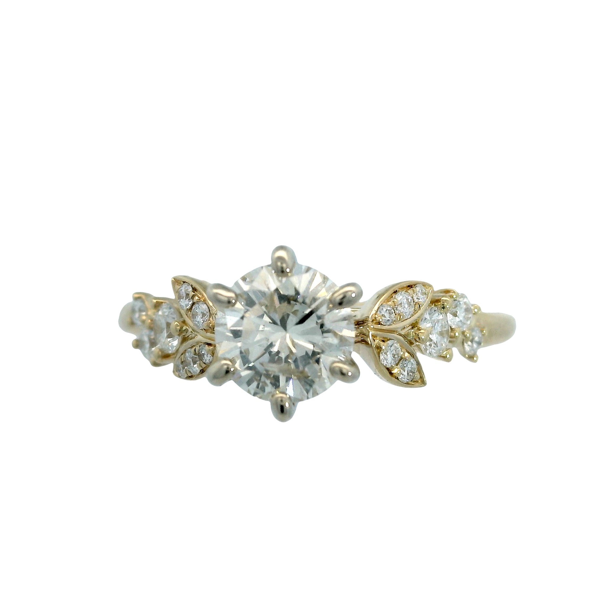 14k Nature Inspired Diamond Engagement Ring