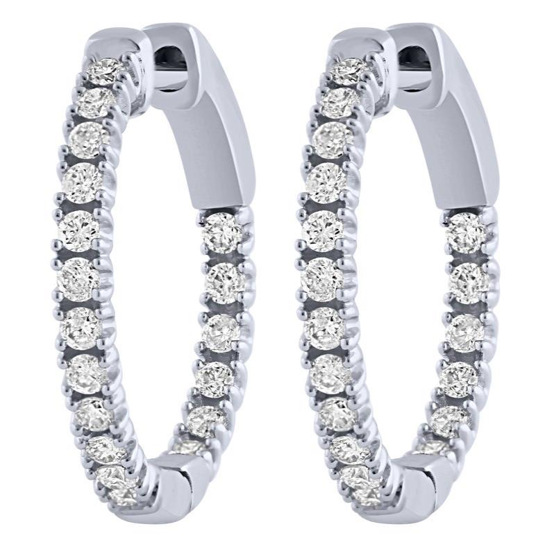 Featured image for “14K Diamond Inside Out Hoops”