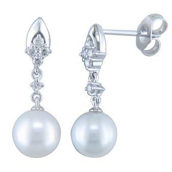Featured image for “14k Pearl and Diamond Earrings”